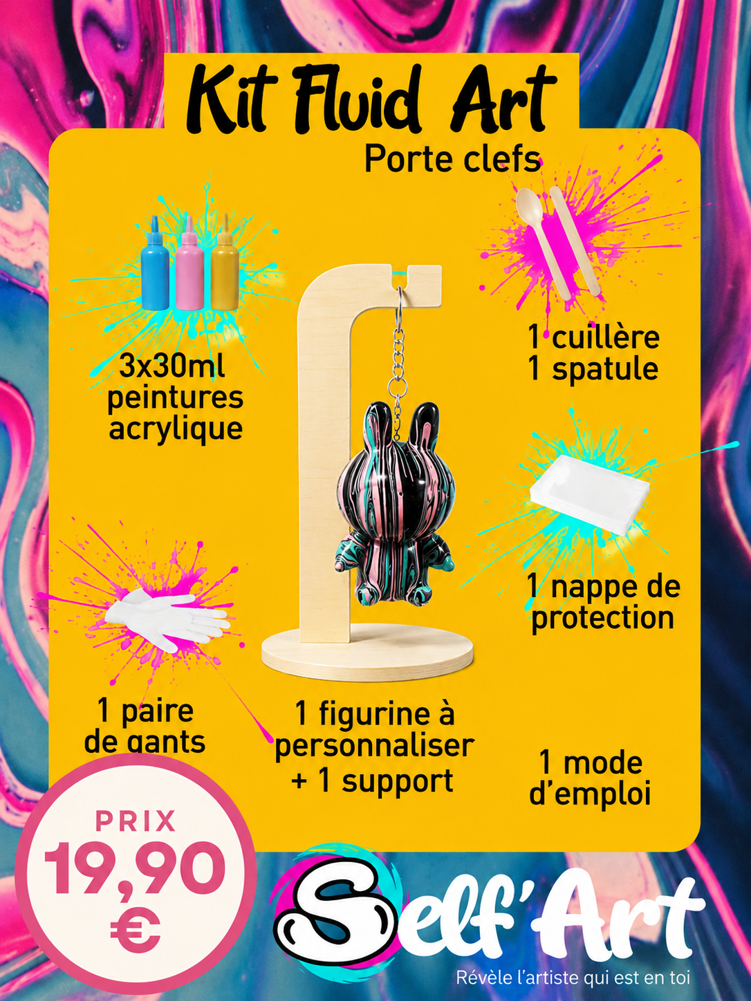 Kit Créatif Porte Clefs MONSTRE